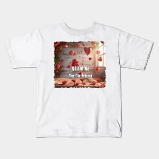 Girlfriend with Valentine Day Greeting Kids T-Shirt